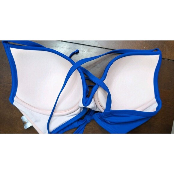 Shade & Shore Bikini Top 38B Woman's Royal Blue Underwire Beach swimwear - Picture 9 of 9